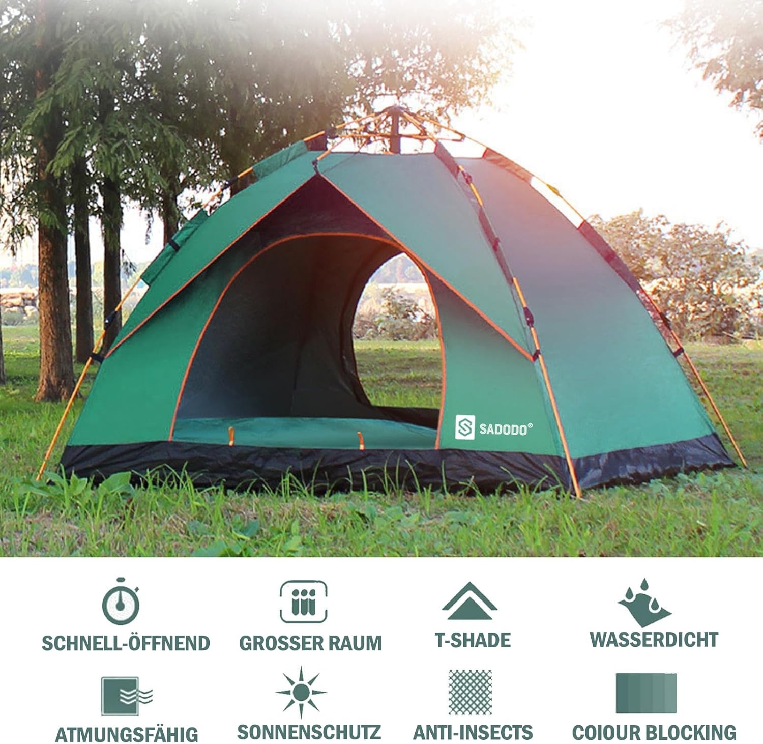 Sadodo Pop-up Tent: Waterdicht, Snel Opgezet (52% Korting!)