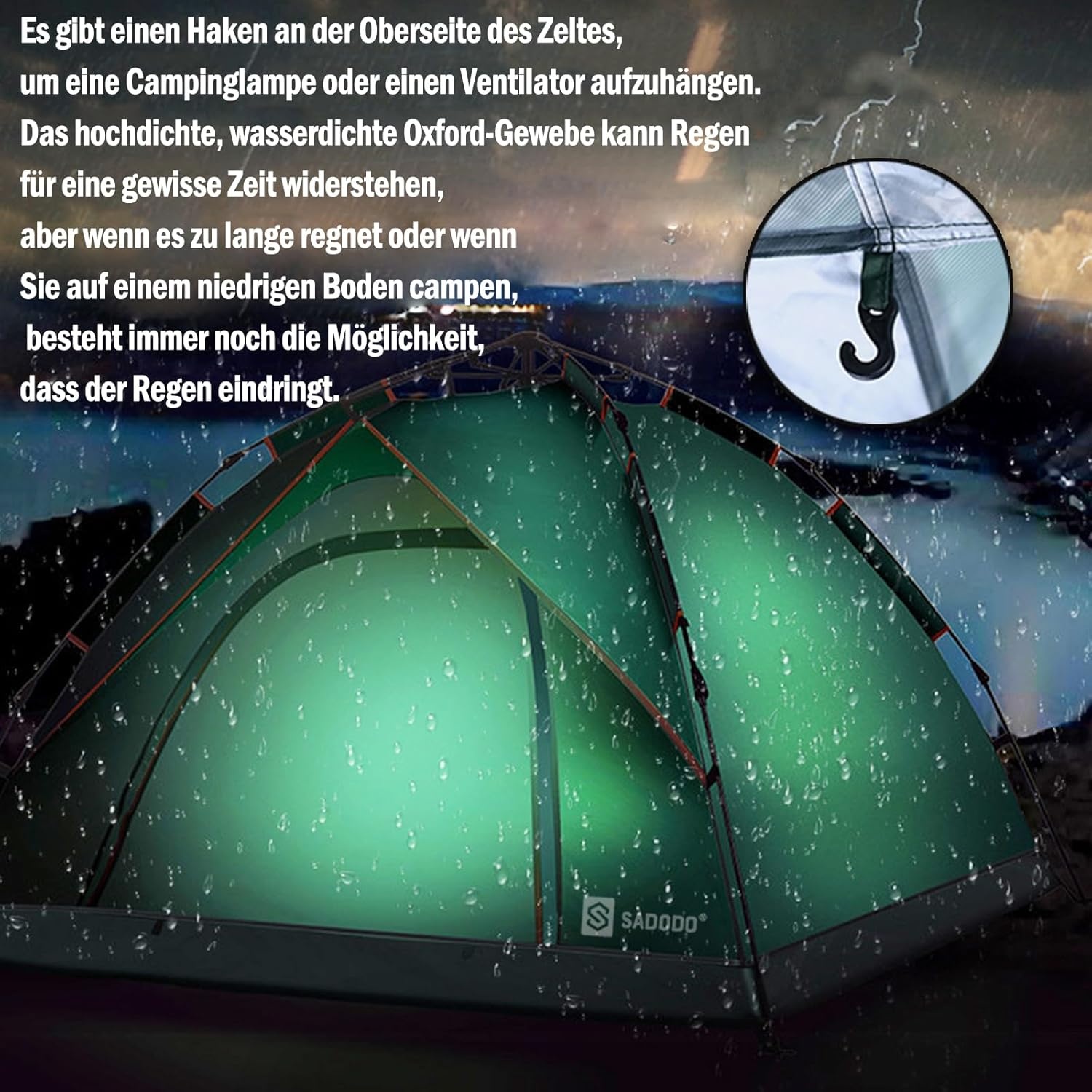 Sadodo Pop-up Tent: Waterdicht, Snel Opgezet (52% Korting!)