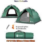 Sadodo Pop-up Tent: Waterdicht, Snel Opgezet (52% Korting!)