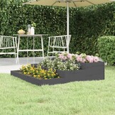 VidaXL Plantenbak Grenenhout Grijs (107x107x27cm) - 34% Korting!