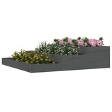 VidaXL Plantenbak Grenenhout Grijs (107x107x27cm) - 34% Korting!