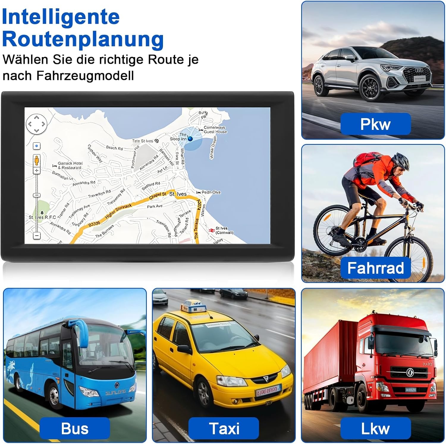 9 inch Navigatiesysteem voor Auto, Vrachtwagen en Camper met Realtime Verkeersinfo