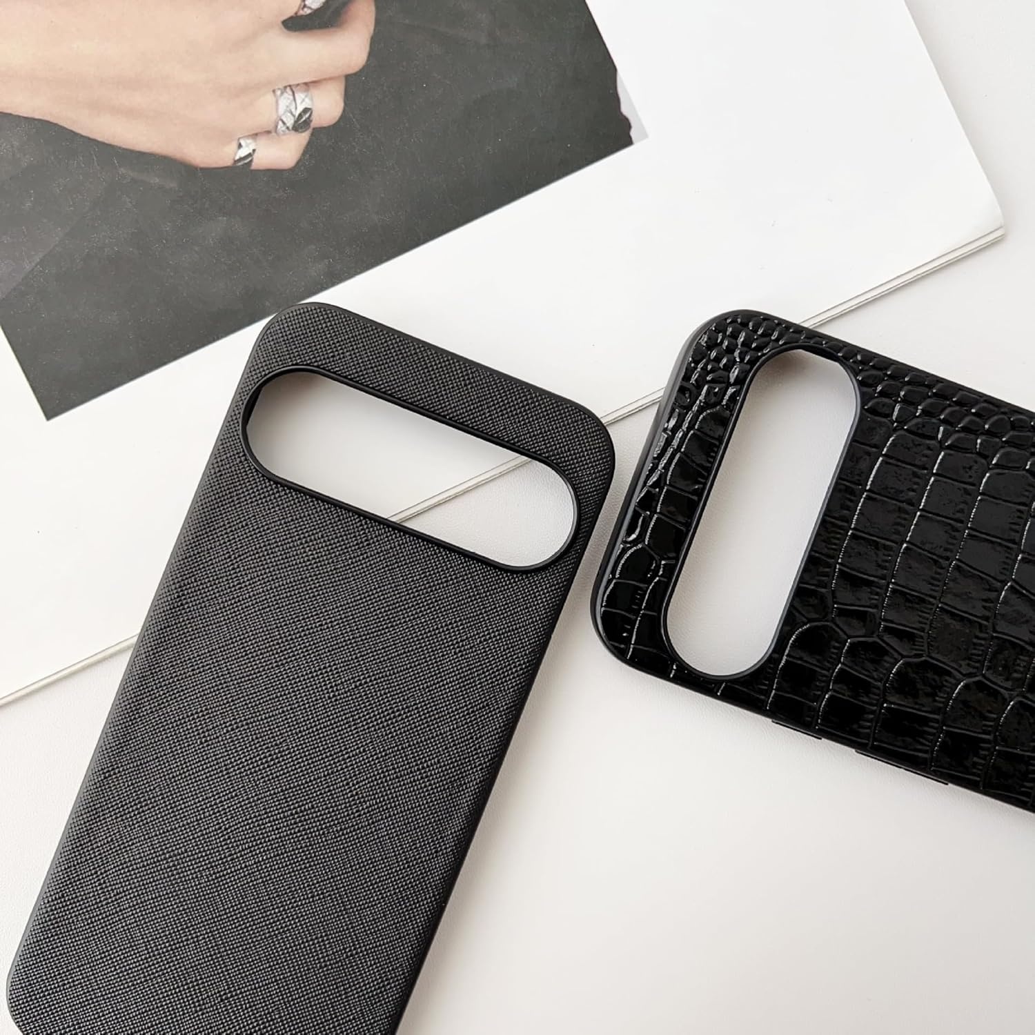 FIFTHAVE Hoes Google Pixel 7 - Ultradun Leer, Zwart (32% Korting)