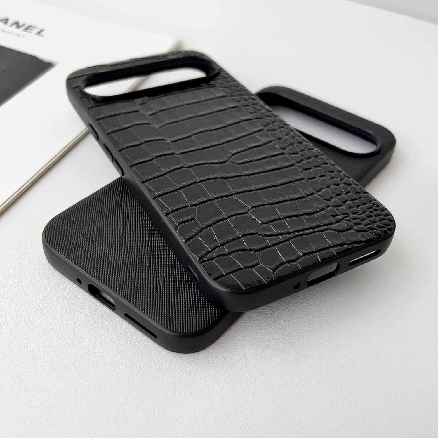 FIFTHAVE Hoes Google Pixel 7 - Ultradun Leer, Zwart (32% Korting)