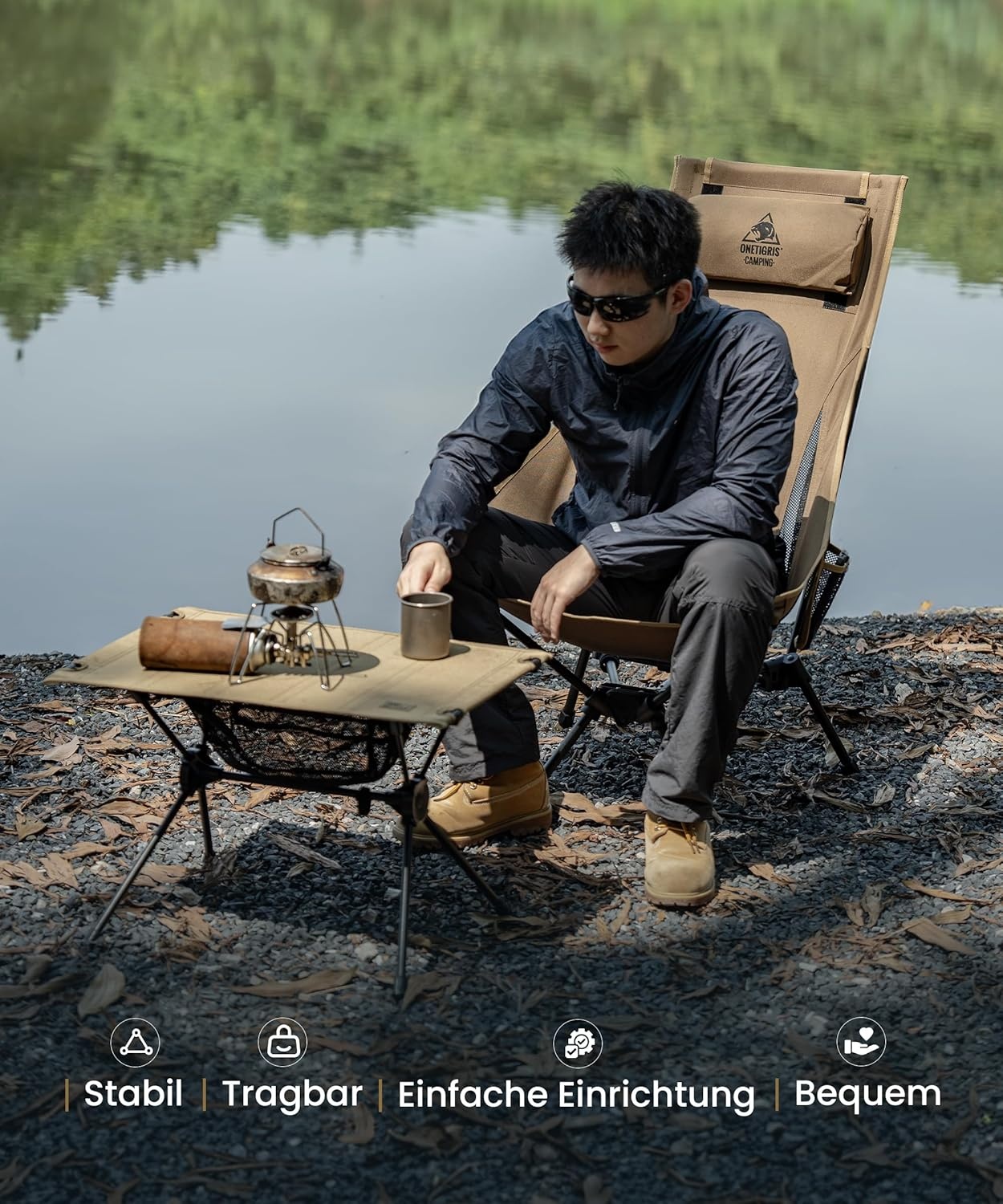 OneTigris Tigerblade Campingstoel Hoge Rugleuning - 29% Korting!