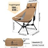 OneTigris Tigerblade Campingstoel Hoge Rugleuning - 29% Korting!