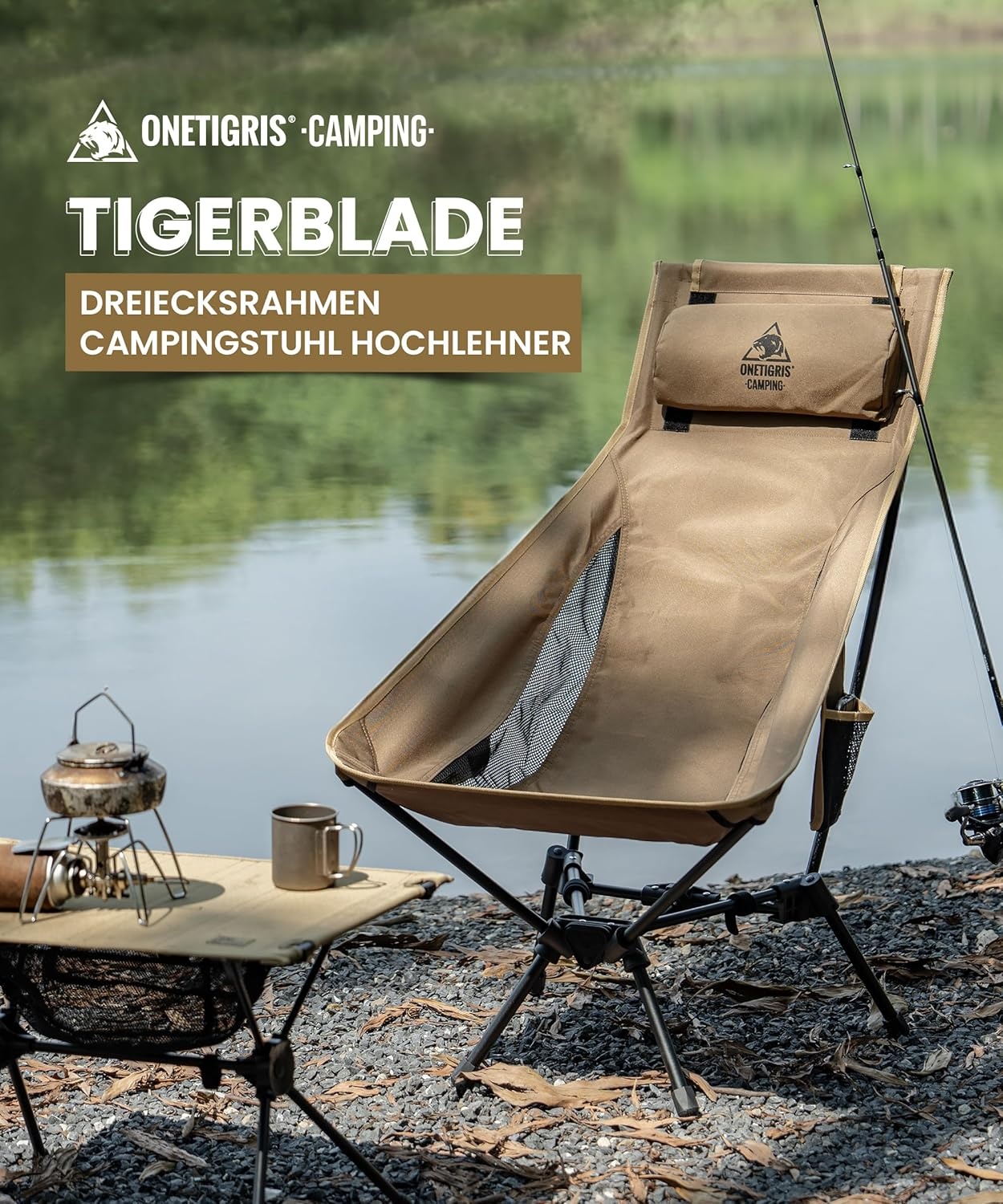 OneTigris Tigerblade Campingstoel Hoge Rugleuning - 29% Korting!