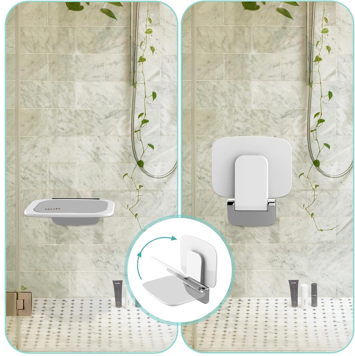 Opvouwbare Douchestoel Wit - 160kg - 34% Korting