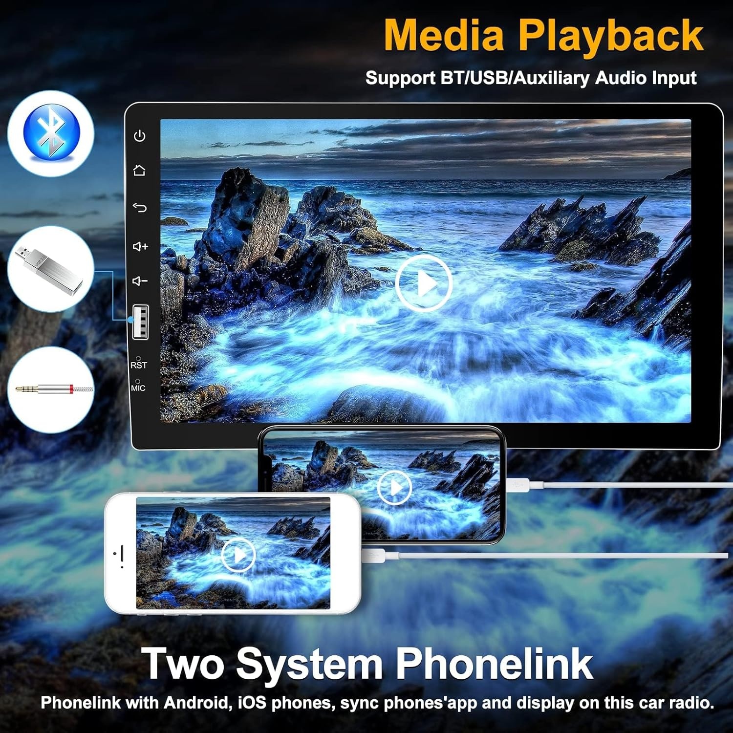 SIXWIN Autoradio: Draadloze CarPlay/Android Auto - 34% Korting