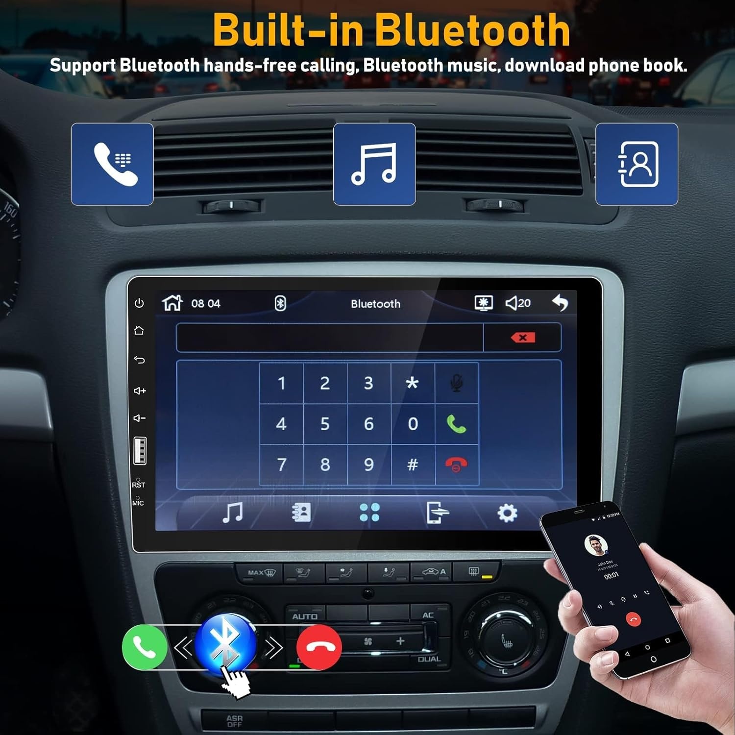 SIXWIN Autoradio: Draadloze CarPlay/Android Auto - 34% Korting