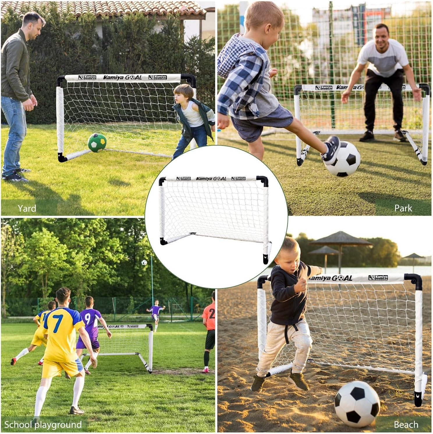 Kamiya Opvouwbaar Voetbaldoel Kind | 60x45/90x60/115x80 cm | 34% Korting