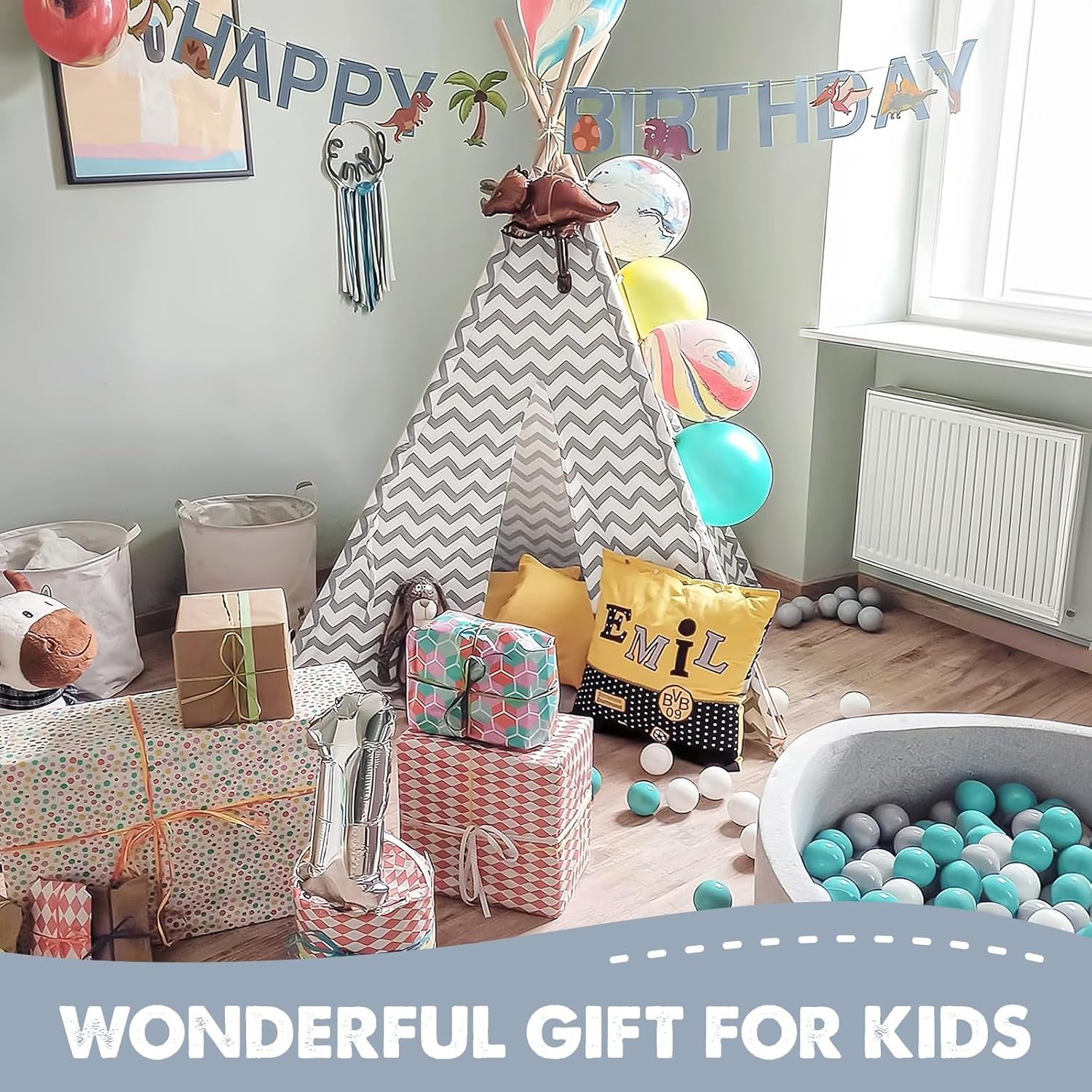 Tiny Land Tipi Tent Grijs Canvas - 34% Korting