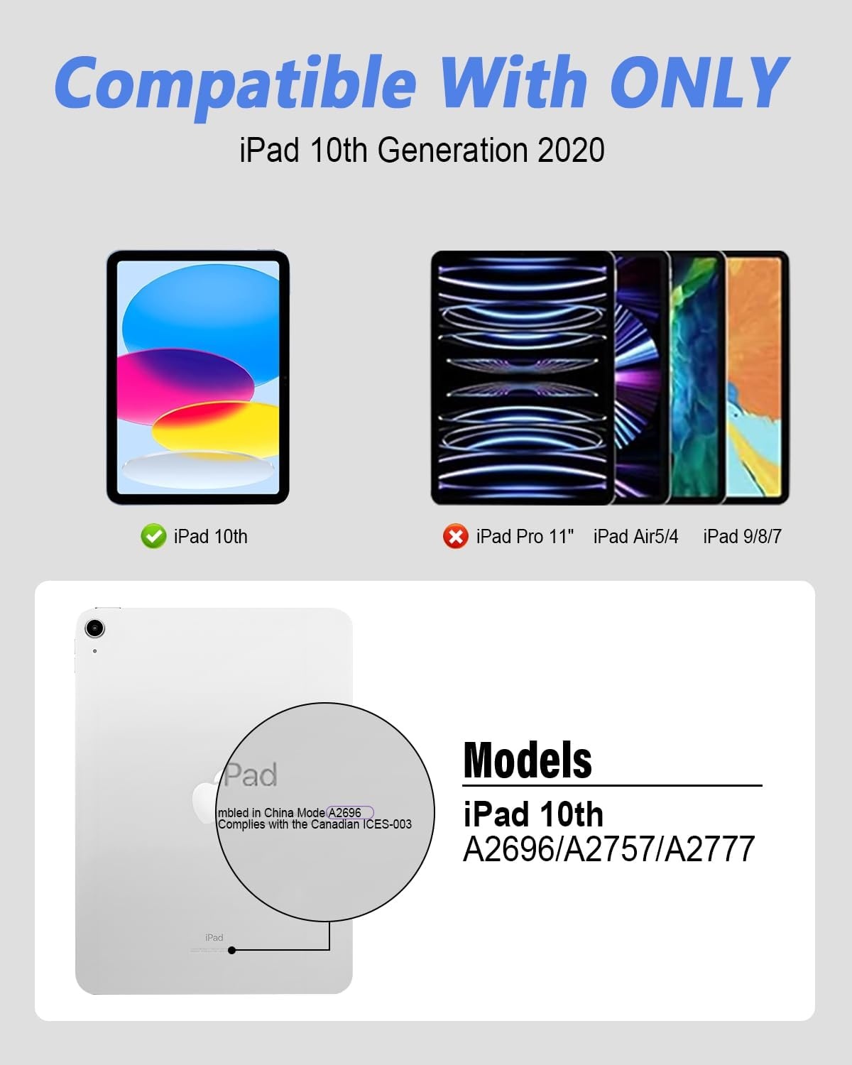 Nuflaz Toetsenbordhoes met Trackpad iPad 10e Gen (2022) - 34% Korting