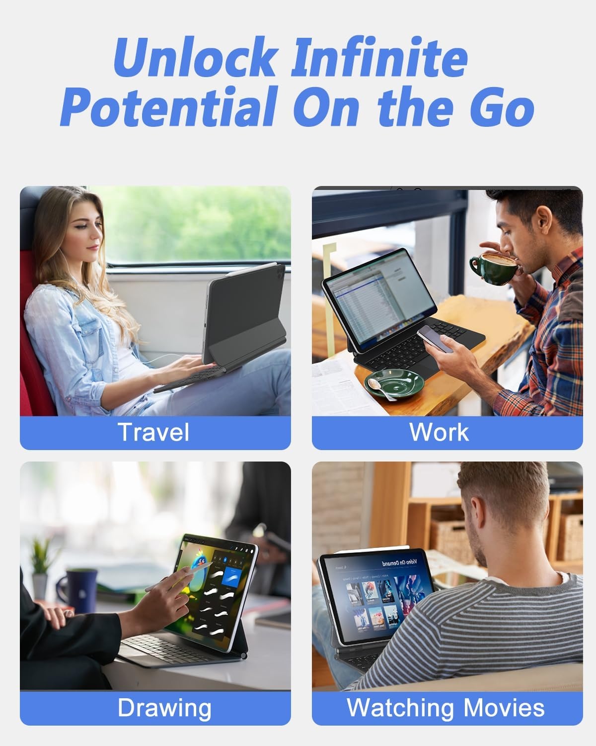 Nuflaz Toetsenbordhoes met Trackpad iPad 10e Gen (2022) - 34% Korting