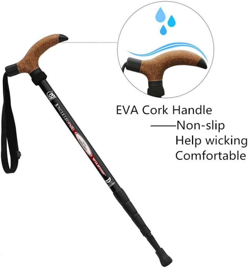 BAITER T-Handvat Wandelstokken Zwart - 28% Korting!