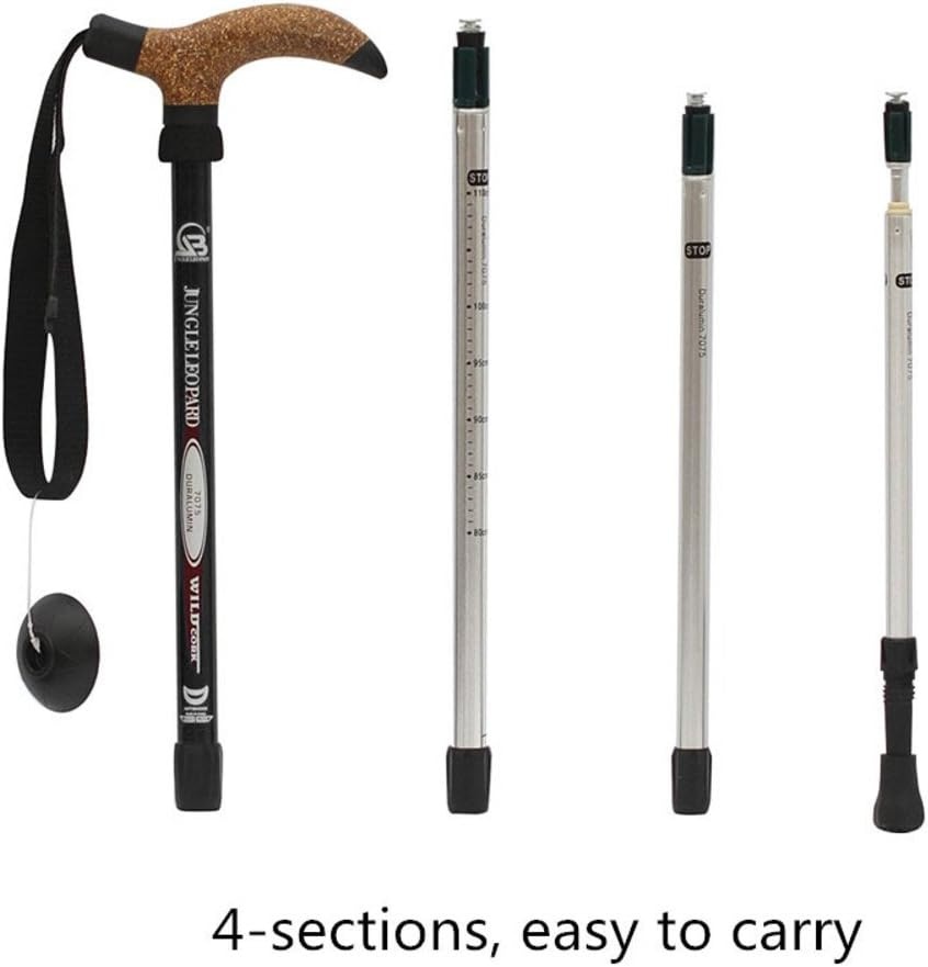 BAITER T-Handvat Wandelstokken Zwart - 28% Korting!