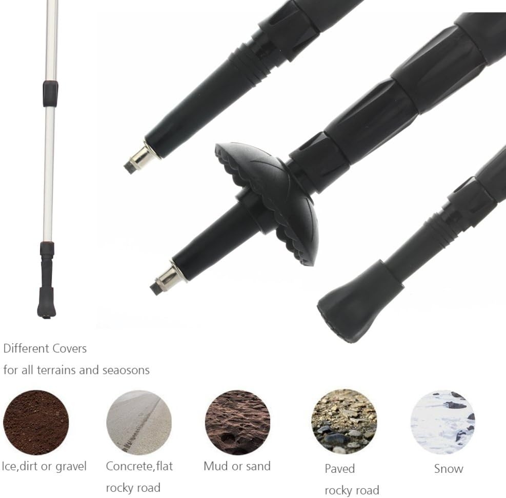 BAITER T-Handvat Wandelstokken Zwart - 28% Korting!