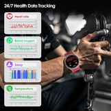Zwarte Smartwatch AMOLED 1.43" met Fitness Tracker - 61% Korting