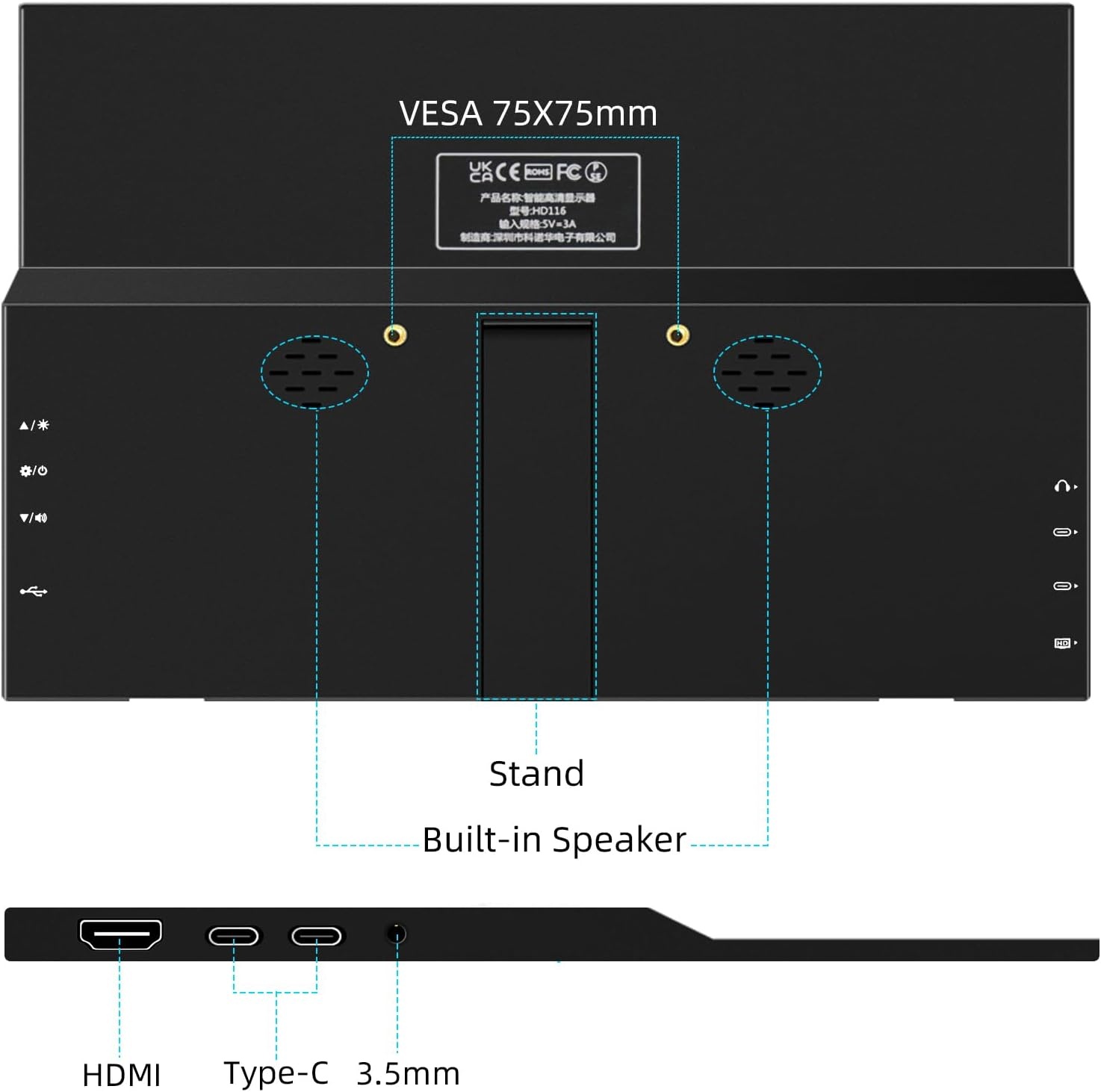 11,6" Draagbare HDMI Monitor - 34% Korting!