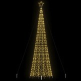 vidaXL Kerstboom met LED's & Spikes, 500cm, Warm Wit - 63% Korting!
