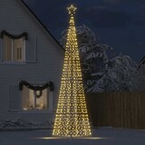 vidaXL Kerstboom met LED's & Spikes, 500cm, Warm Wit - 63% Korting!
