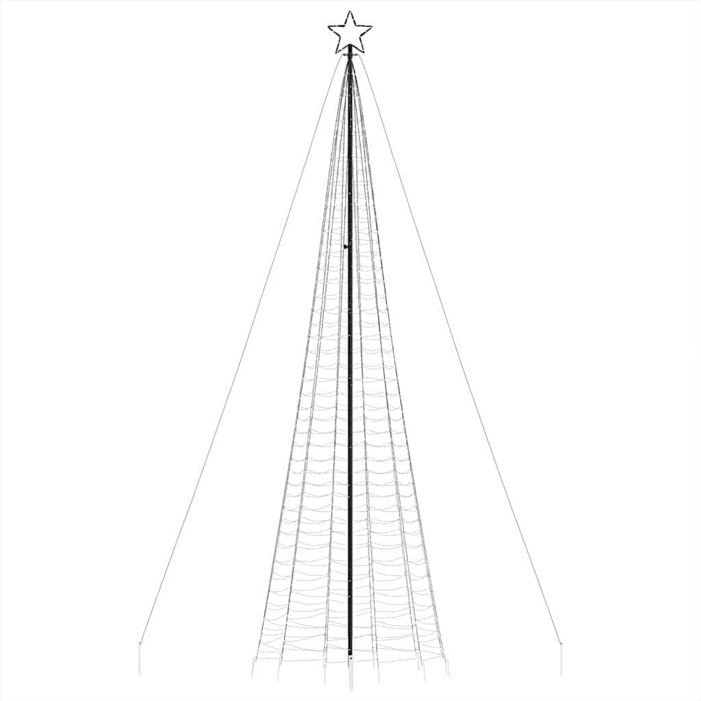 vidaXL Kerstboom met LED's & Spikes, 500cm, Warm Wit - 63% Korting!