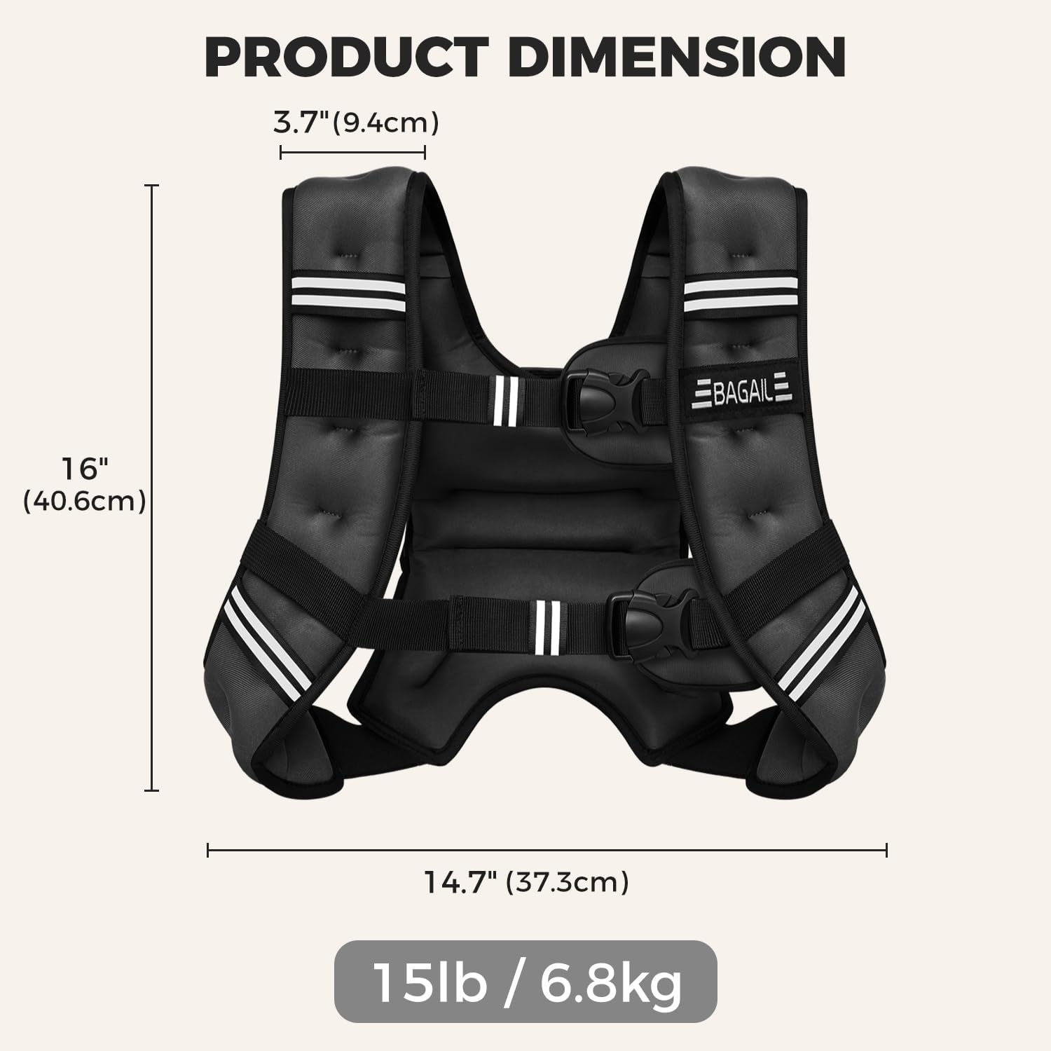 Verzwaard Vest 6.8kg - 46% Korting!