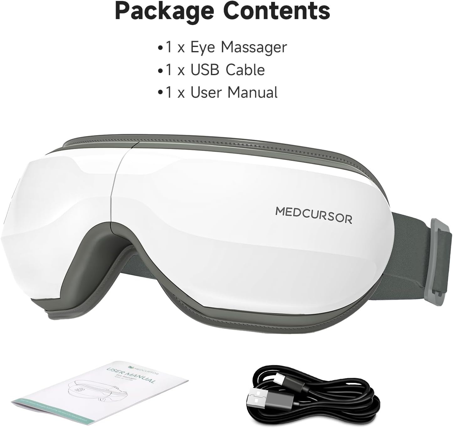 Medcursor Oogmassager met Warmtefunctie (Wit) - 29% Korting