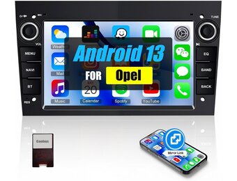 [1+32G] CAMECHO Android 13 Autoradio met Navi voor Opel Corsa d/Astra h/Zafira b/Meriva/Vivaro Radio, 7 Inch Capacitief Touchscreen Ondersteunt bediening via het stuur USB(Grijs)