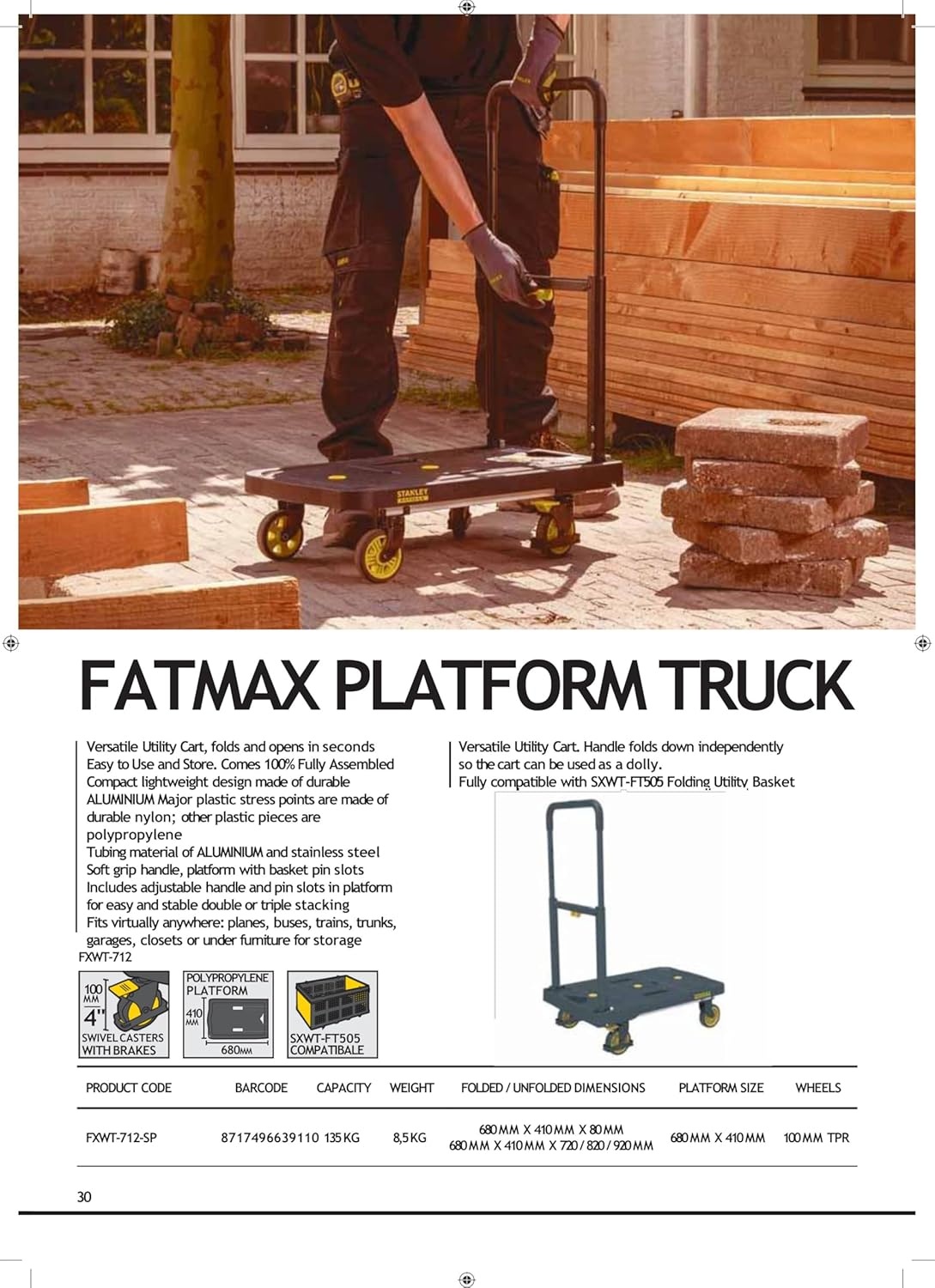 STANLEY Fatmax Aluminium Platformwagen (135kg) - 34% Korting!