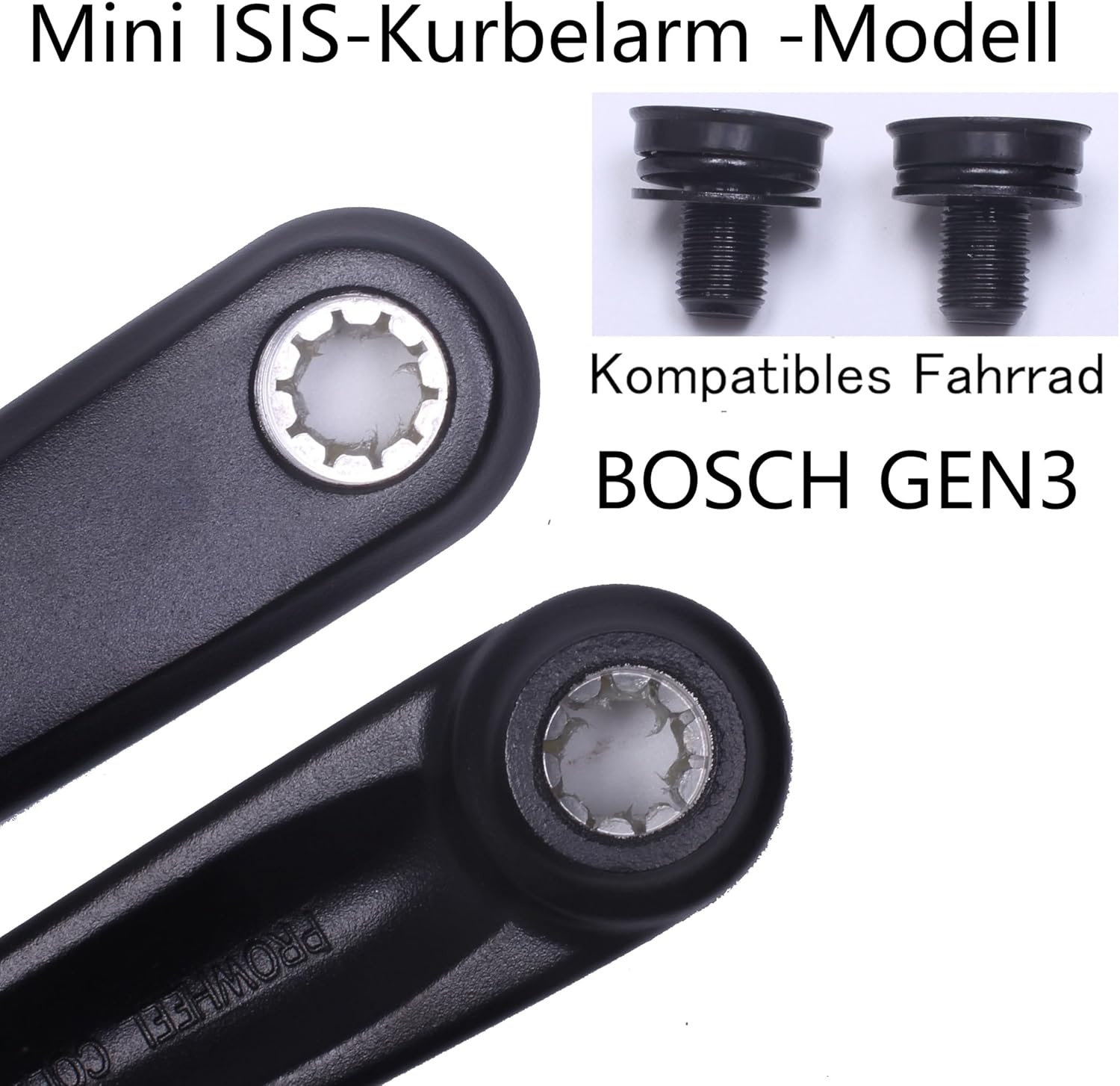 E-bike Crankarm Mini ISIS Zwart (51% Korting)