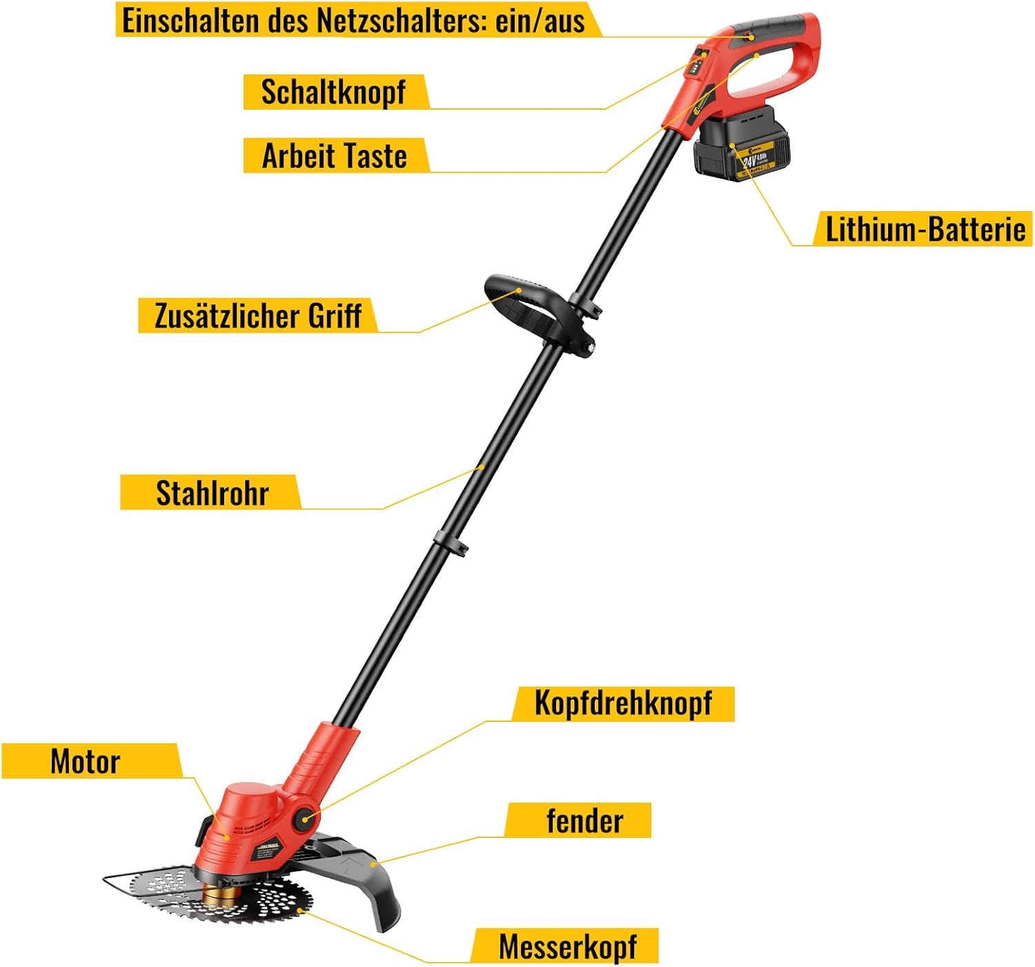CONENTOOL Accu Grastrimmer: Krachtig & Veelzijdig (-29%)