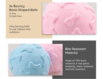 Set van 2 Robuuste Honden- & Kattenballen (60mm) - 25% Korting