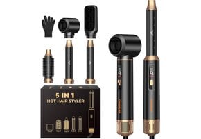 5-in-1 Heteluchtborstel Set Zwart (51% Korting)