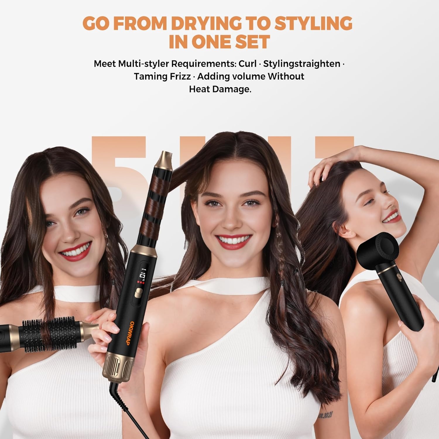 5-in-1 Stylingborstel & Föhn - 34% Korting