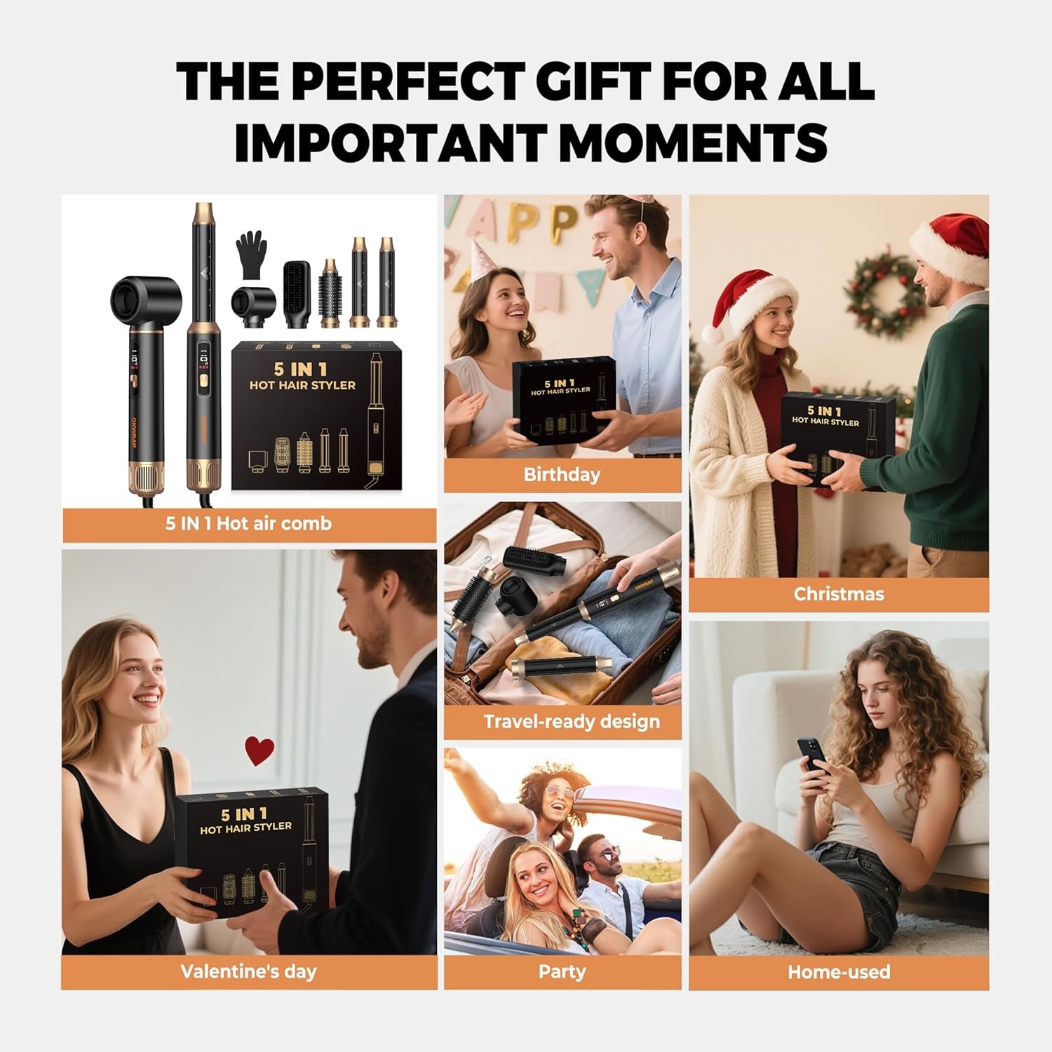 5-in-1 Stylingborstel & Föhn - 34% Korting