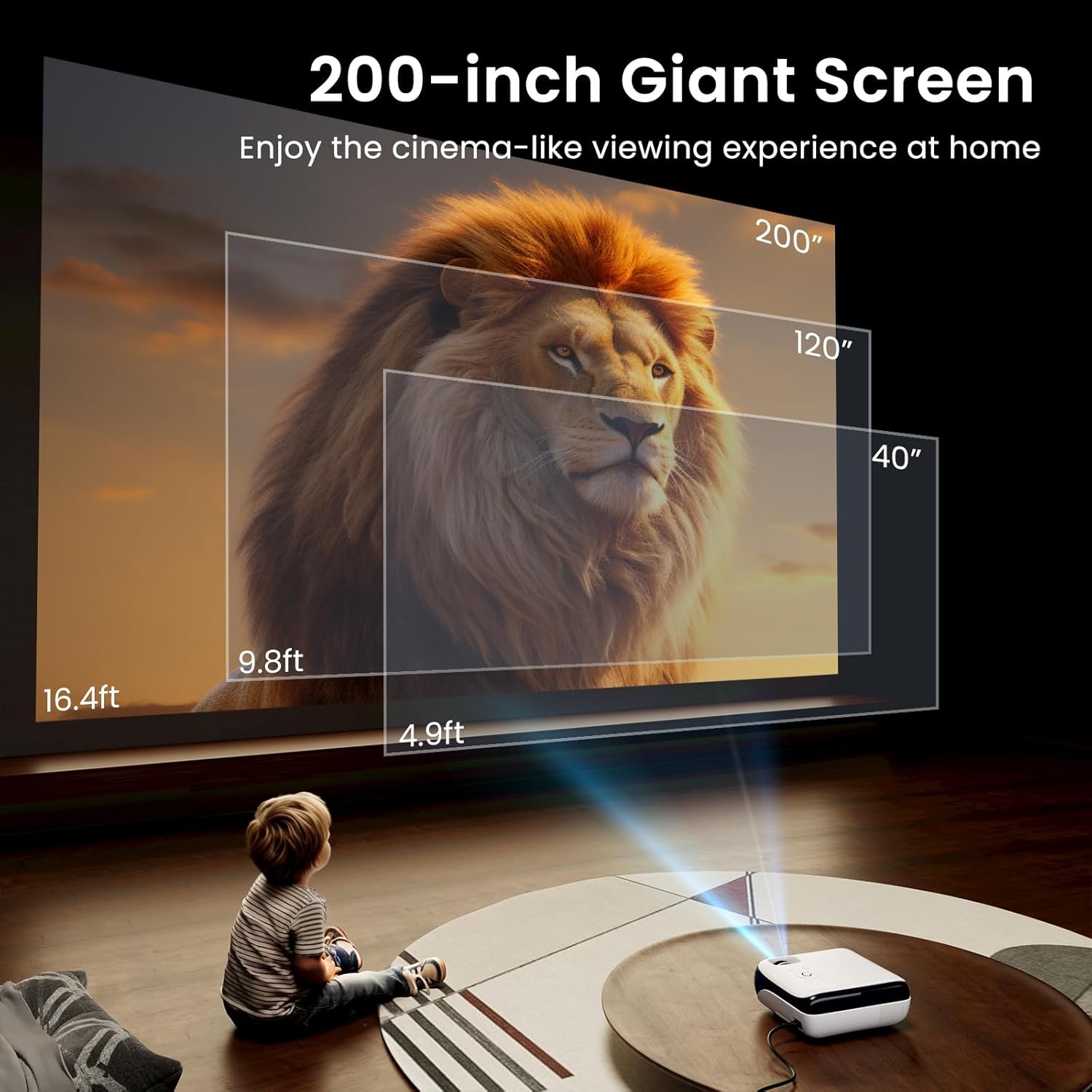 HAPPRUN Mini 4K Projector - 34% Korting