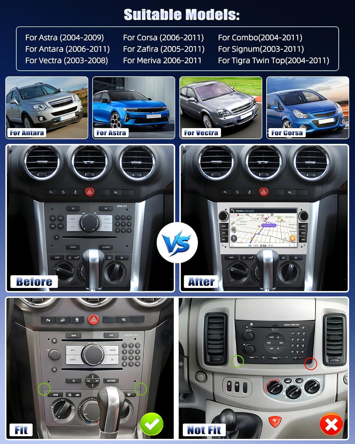 CAMECHO Android 13 Autoradio 7" Zilver - 29% Korting!