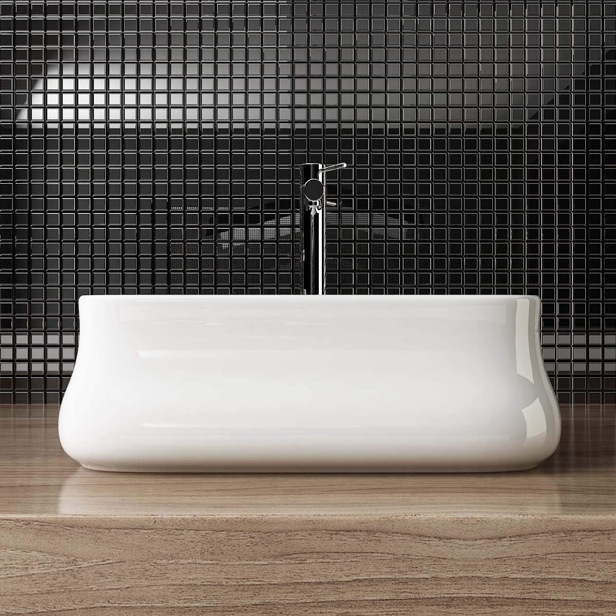 Keramiek Wastafel 46 x 36 x 14 cm voor Aanrecht of Gastentoilet