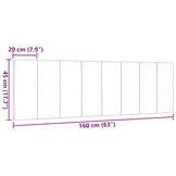 vidaXL Hoofdbordkussen Hanko 160cm Blauw Stof - 60% Korting