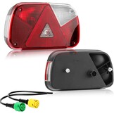 Achterlichten voor aanhangers, 12 V, merk E11, waterdicht, 7 functies, 2 x 6 pinnen, bajonetaansluiting, 30 cm, verlichting, aanhanger, tractor, mistverlichting, achteruitrijlicht, voor