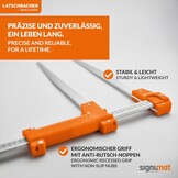 Schuifpasser 80 cm nauwkeurig duurzaam oranje/zwart voor bosbouw