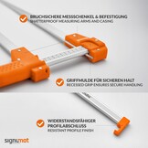 Schuifpasser 80 cm nauwkeurig duurzaam oranje/zwart voor bosbouw