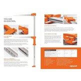 Schuifpasser 80 cm nauwkeurig duurzaam oranje/zwart voor bosbouw