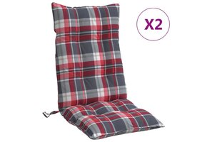 vidaXL Stoelkussens Hoge Rug Rood - 46% Korting