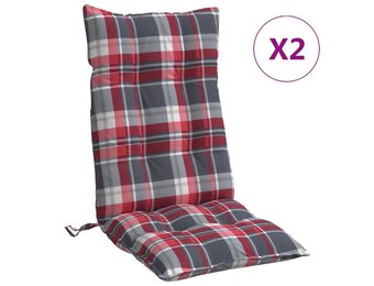 vidaXL Stoelkussens Hoge Rug Rood - 46% Korting