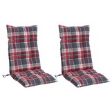 vidaXL Stoelkussens Hoge Rug Rood - 46% Korting
