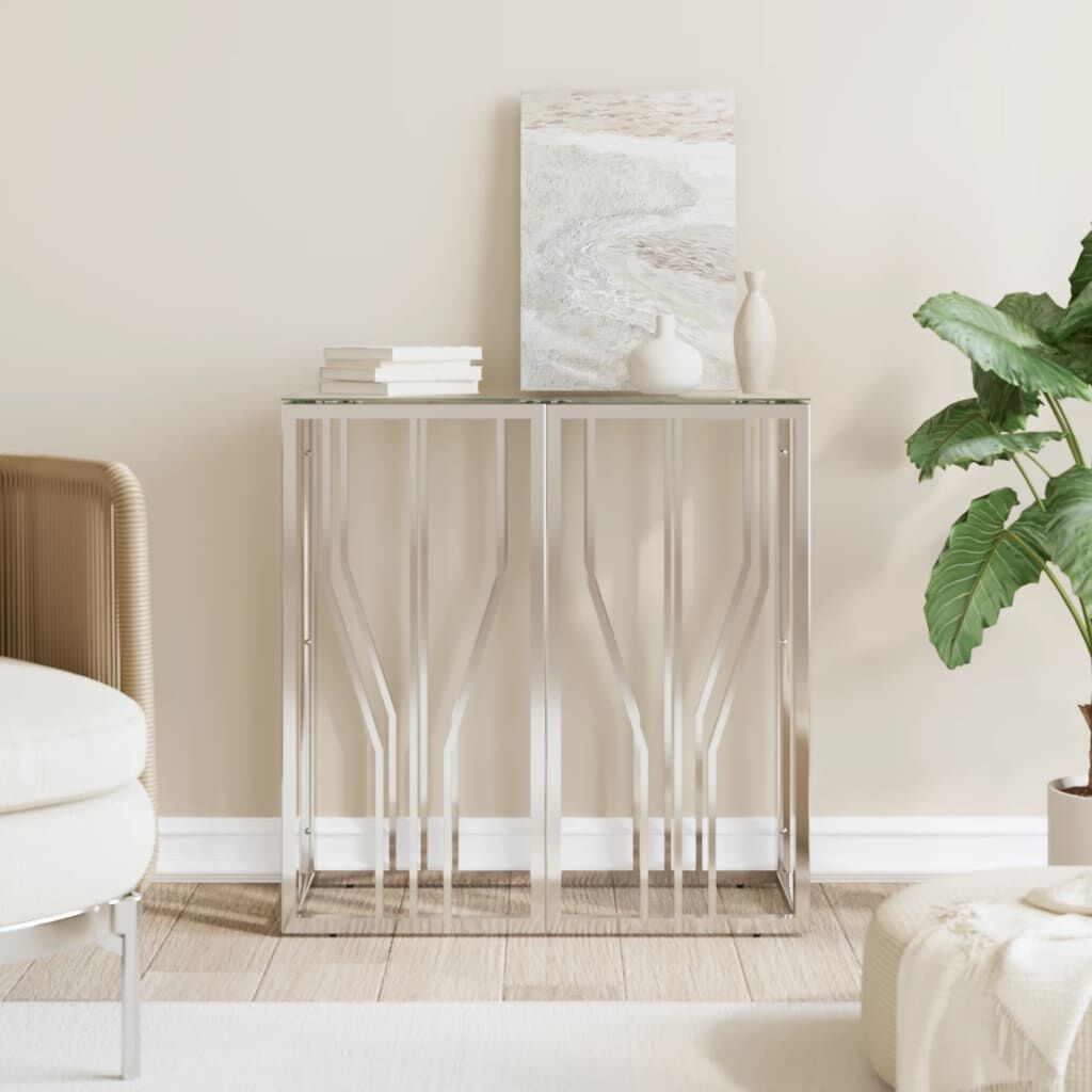 VidaXL Wandtafel Roestvrij Staal & Glas - 70x30x70 cm - 66% Korting!