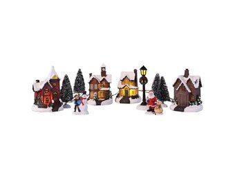 Kerstdorp met LED-verlichting - 76% Korting