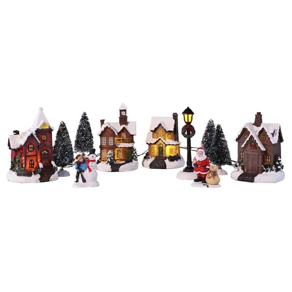 Kerstdorp met LED-verlichting - 76% Korting